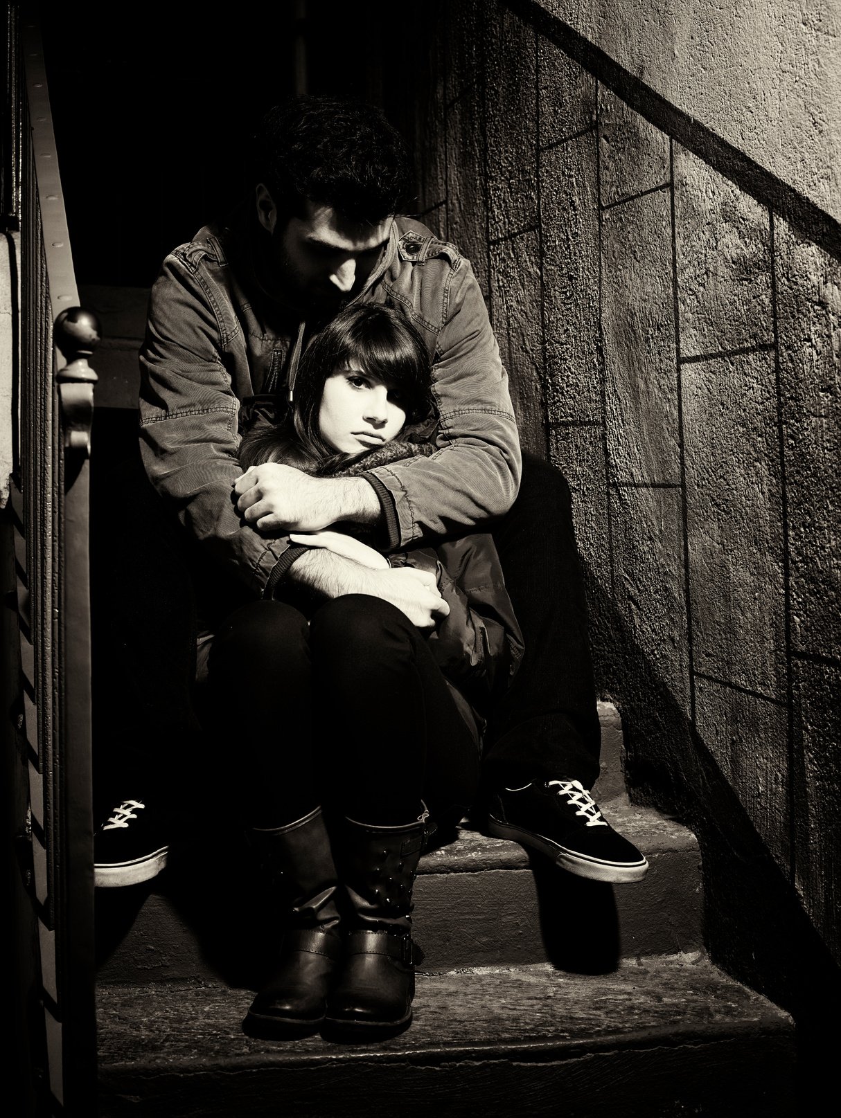 Couple. Black and White
